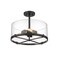 Z-Lite Callista 3 Light Semi Flush Mount, Matte Black & Clear 3032SF-MB - alternate 4